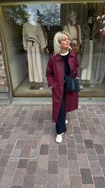 Afbeelding in Gallery-weergave laden, Trenchcoat bordeaux/LOUISE

