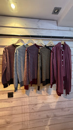 Afbeelding in Gallery-weergave laden, Cardigan streep/ MARIE
