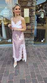 Afbeelding in Gallery-weergave laden, Satinlook jurk/ lang/ ZARAH
