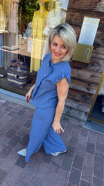Afbeelding in Gallery-weergave laden, Blouse/linnen/blauw/MICHA
