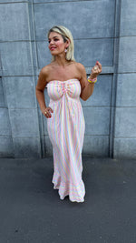 Afbeelding in Gallery-weergave laden, Strapless jurk/streep/JOELLE
