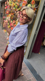 Afbeelding in Gallery-weergave laden, Hemd streep/ BLACK ROSE
