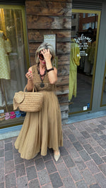 Afbeelding in Gallery-weergave laden, Jurk/camel/Crochet/LILY
