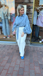 Afbeelding in Gallery-weergave laden, Jeans/ wit/ barrel
