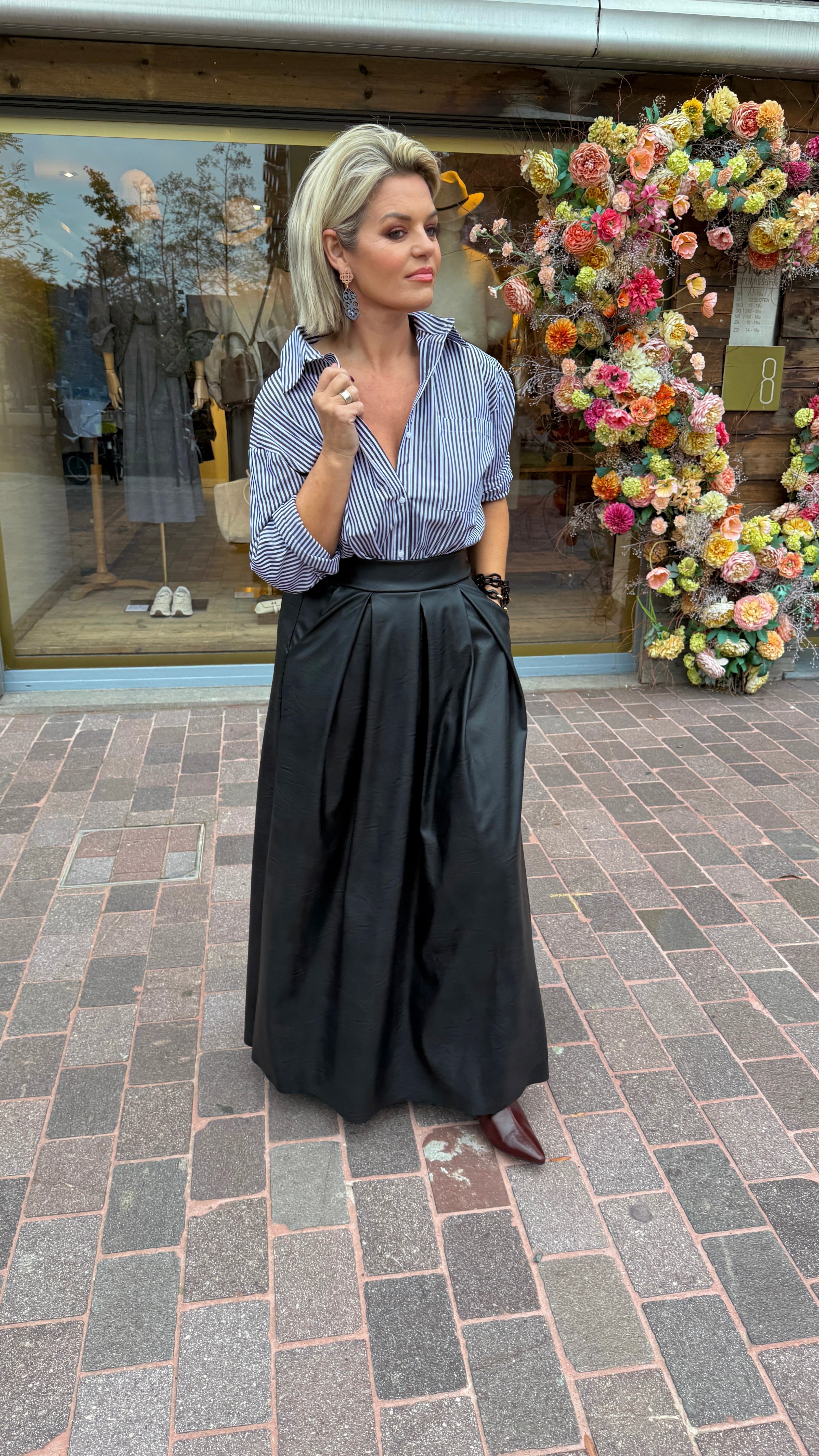 Rok/ zwart/leatherlook/ JACLYN