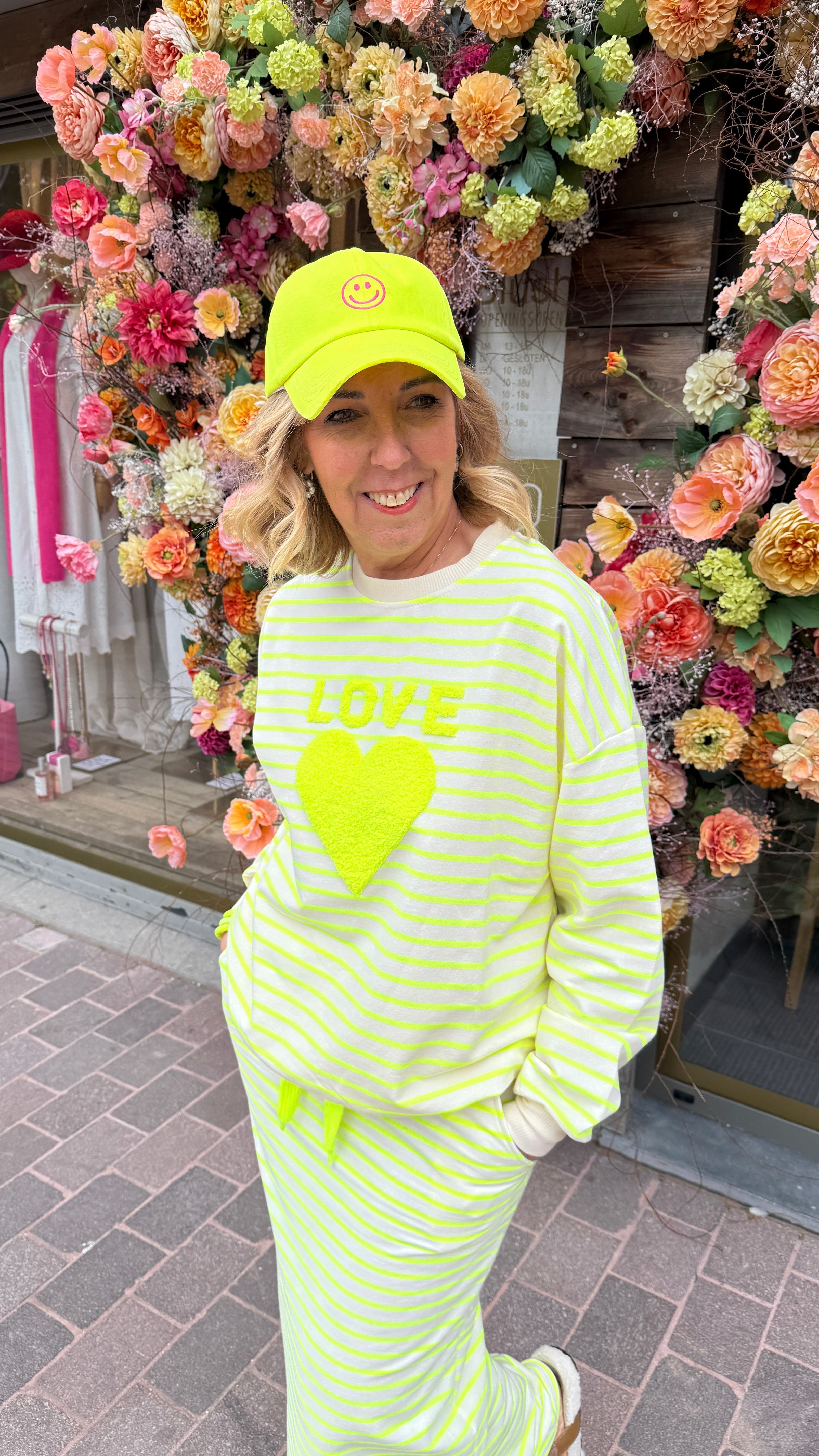 Rok streep/ fluo geel