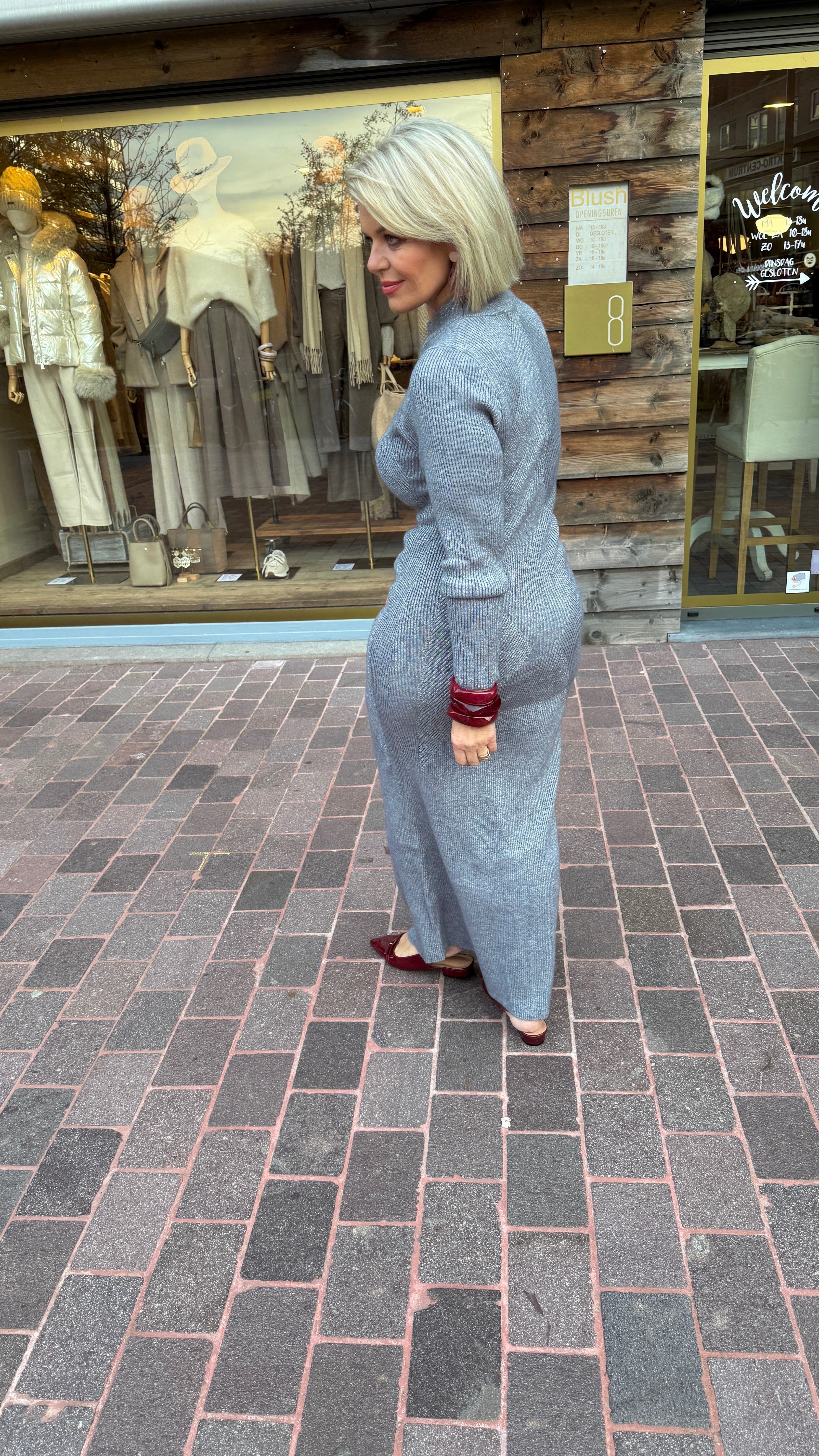 Knit dress/silver/ NEVER FULLY DRESSED