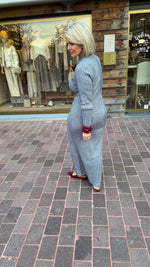 Afbeelding in Gallery-weergave laden, Knit dress/silver/ NEVER FULLY DRESSED
