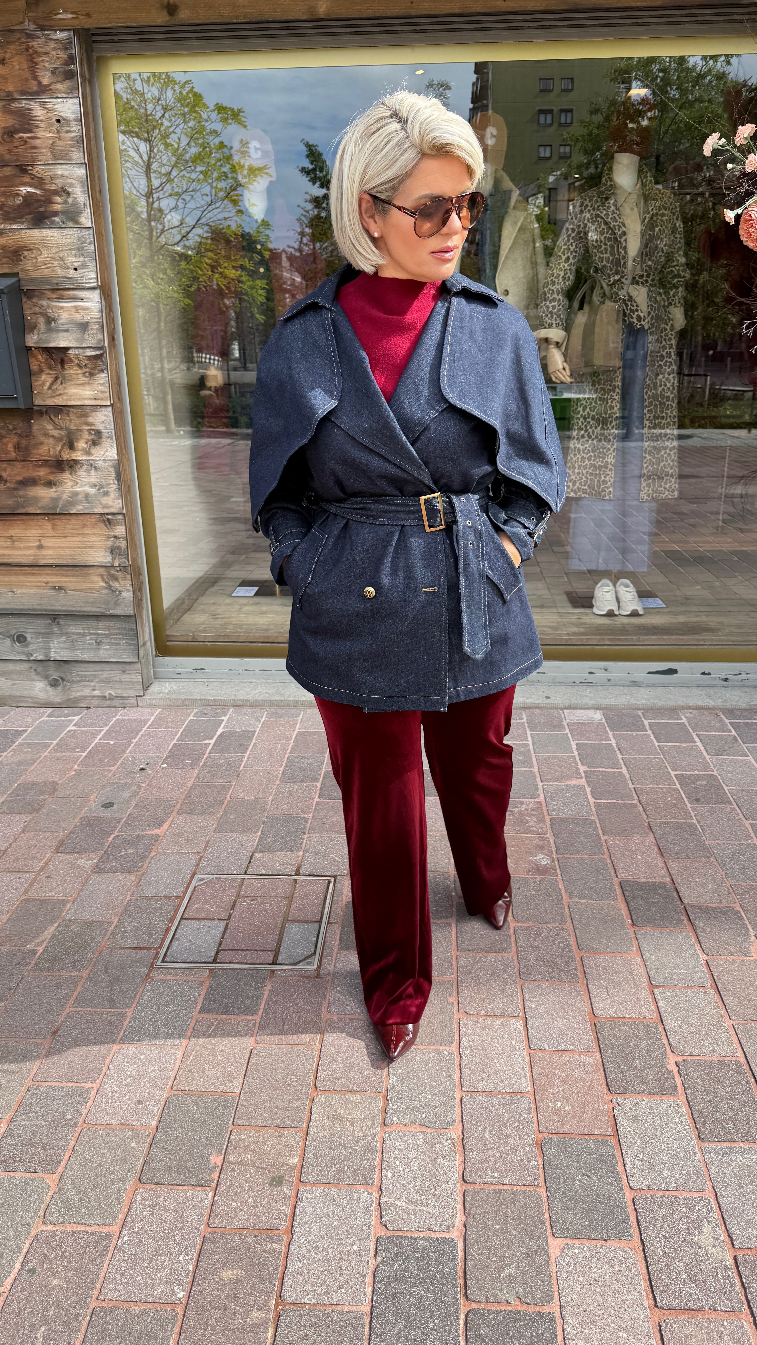 Trenchcoat jeans/kort/ HARVEY