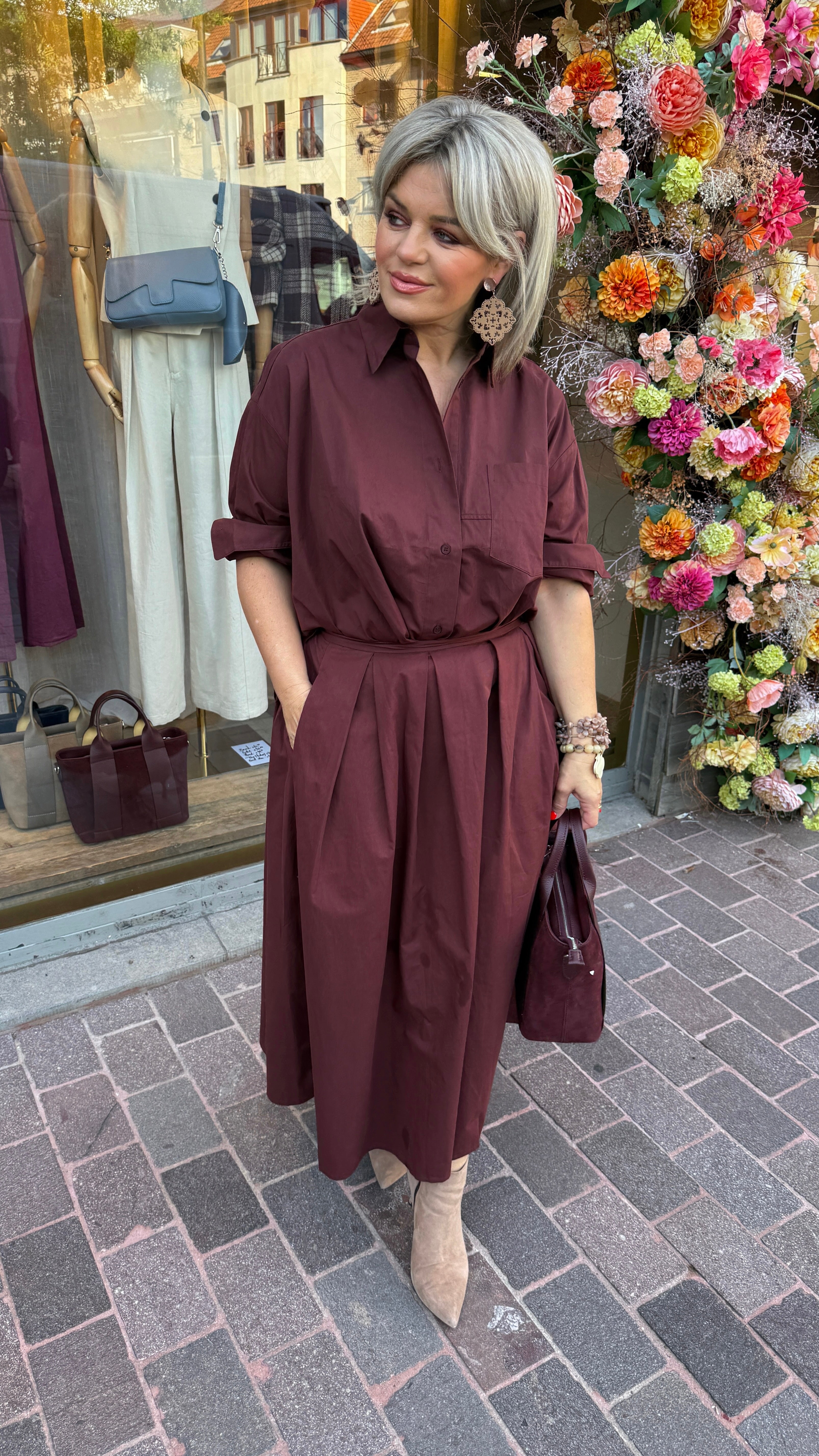 Rok /GEORGETTE/ MARRON
