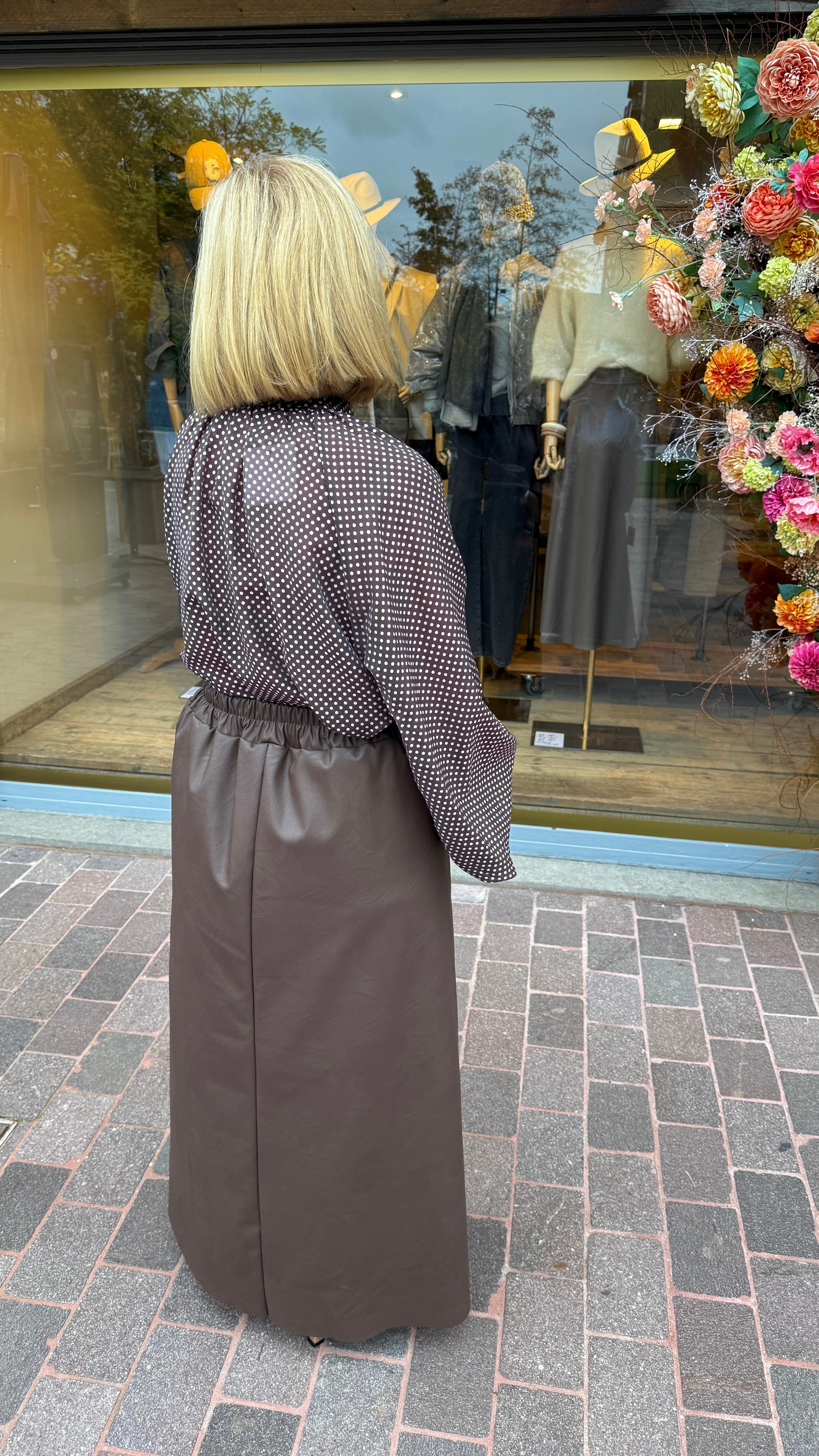 Hemd/ polkadot klein/ strik/ BILLIE