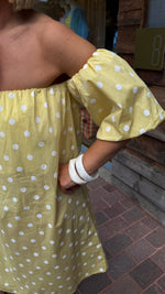 Afbeelding in Gallery-weergave laden, Jurk/ geel/ polkadot
