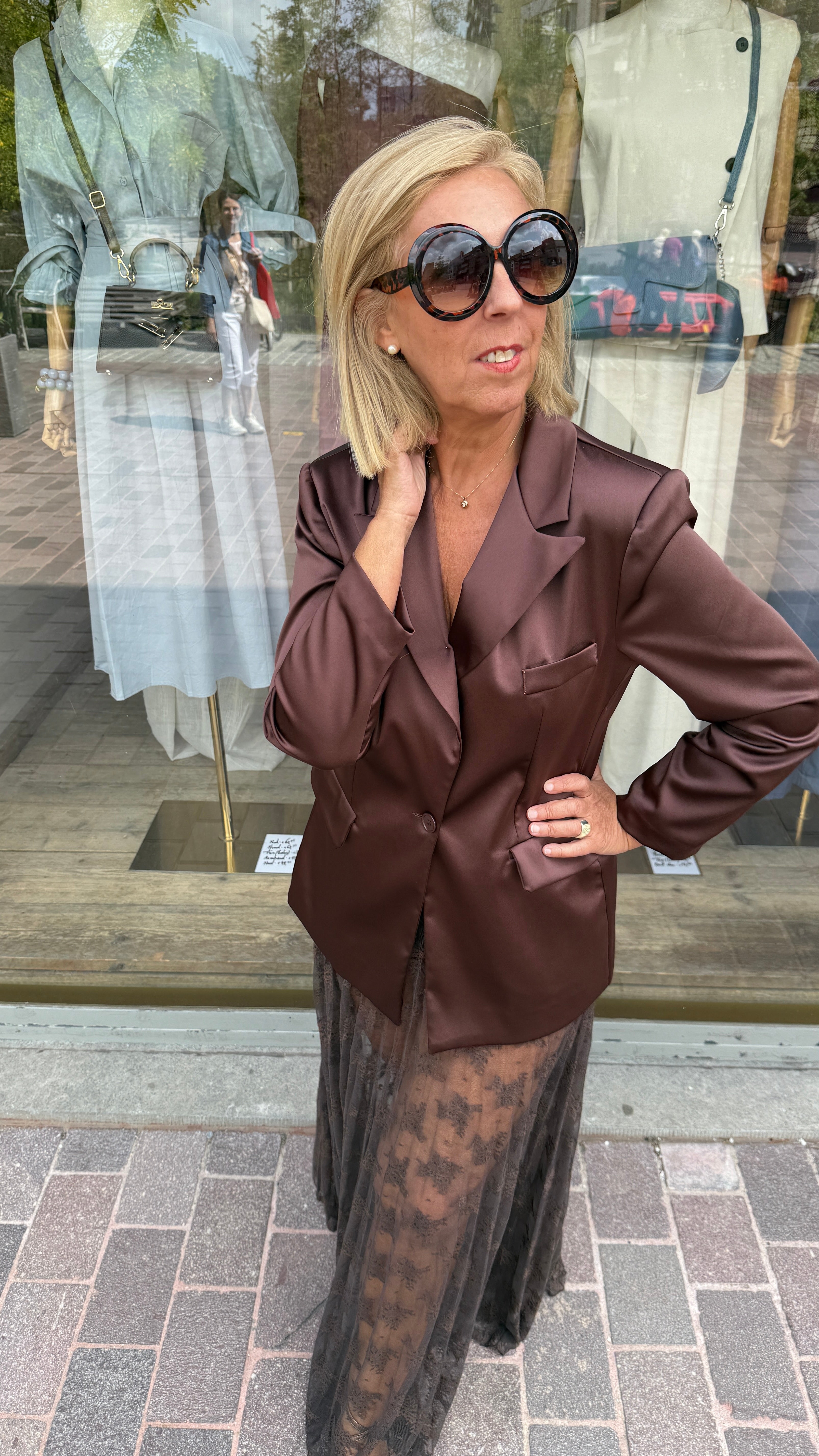 Satinlook blazer/ NANOU