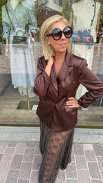 Afbeelding in Gallery-weergave laden, Satinlook blazer/ NANOU
