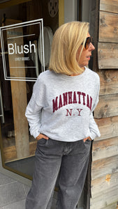MANHATTAN sweater/ grijs