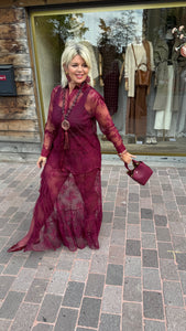 Rok/ kant/bordeaux/ LINDE