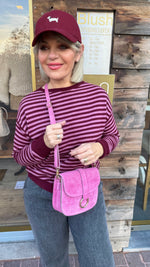 Afbeelding in Gallery-weergave laden, Trui/ roze- bordeaux /MILLE
