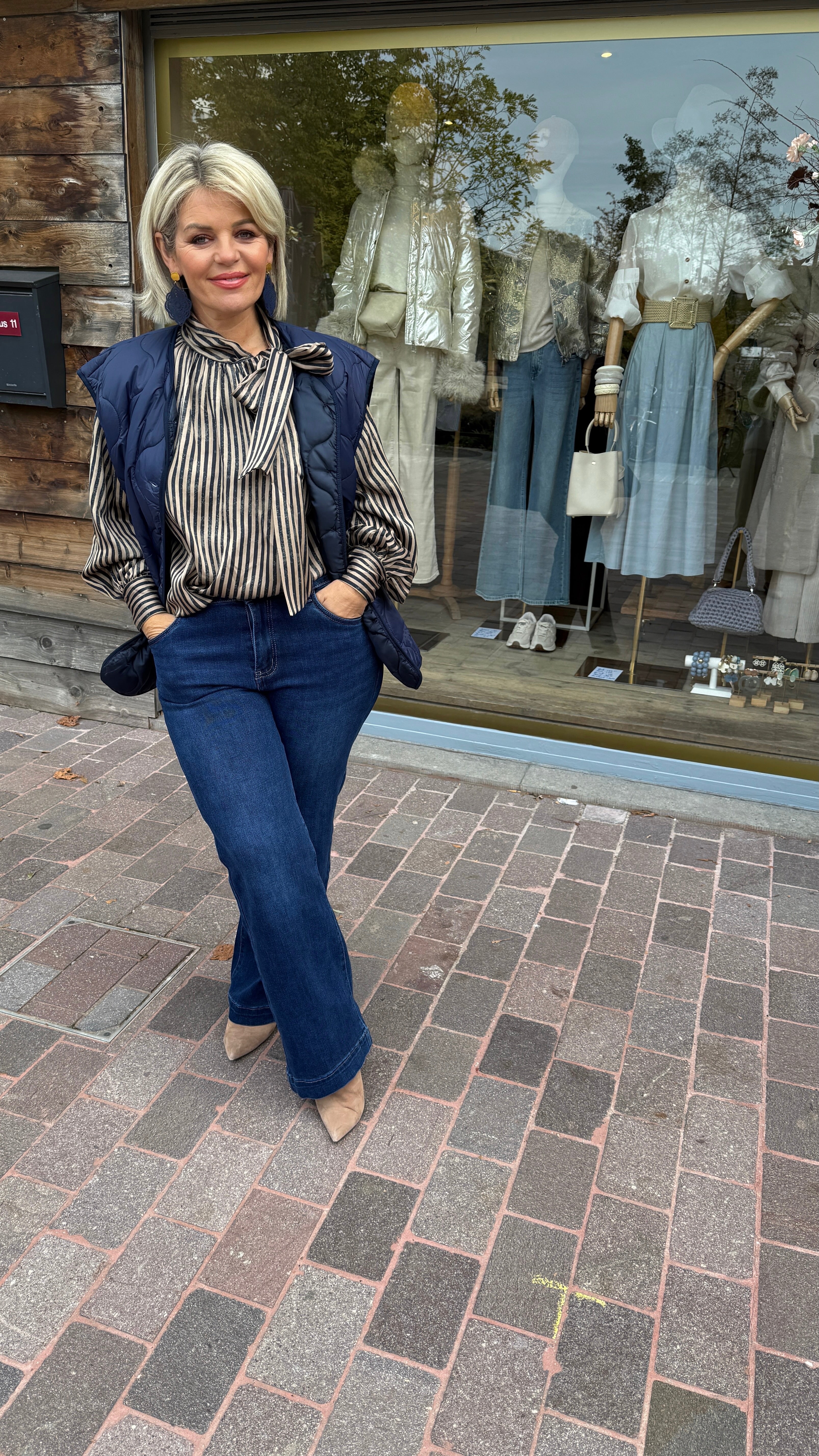 Bodywarmer/ blauw/ANNA
