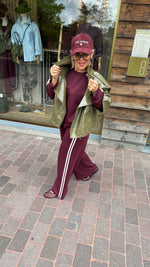 Afbeelding in Gallery-weergave laden, Jogging set/ 2 stuks/ bordeaux/ ANNIE
