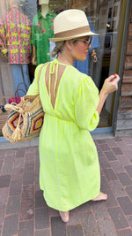 Afbeelding in Gallery-weergave laden, Maxidress/ fluogeel/ MAXIME
