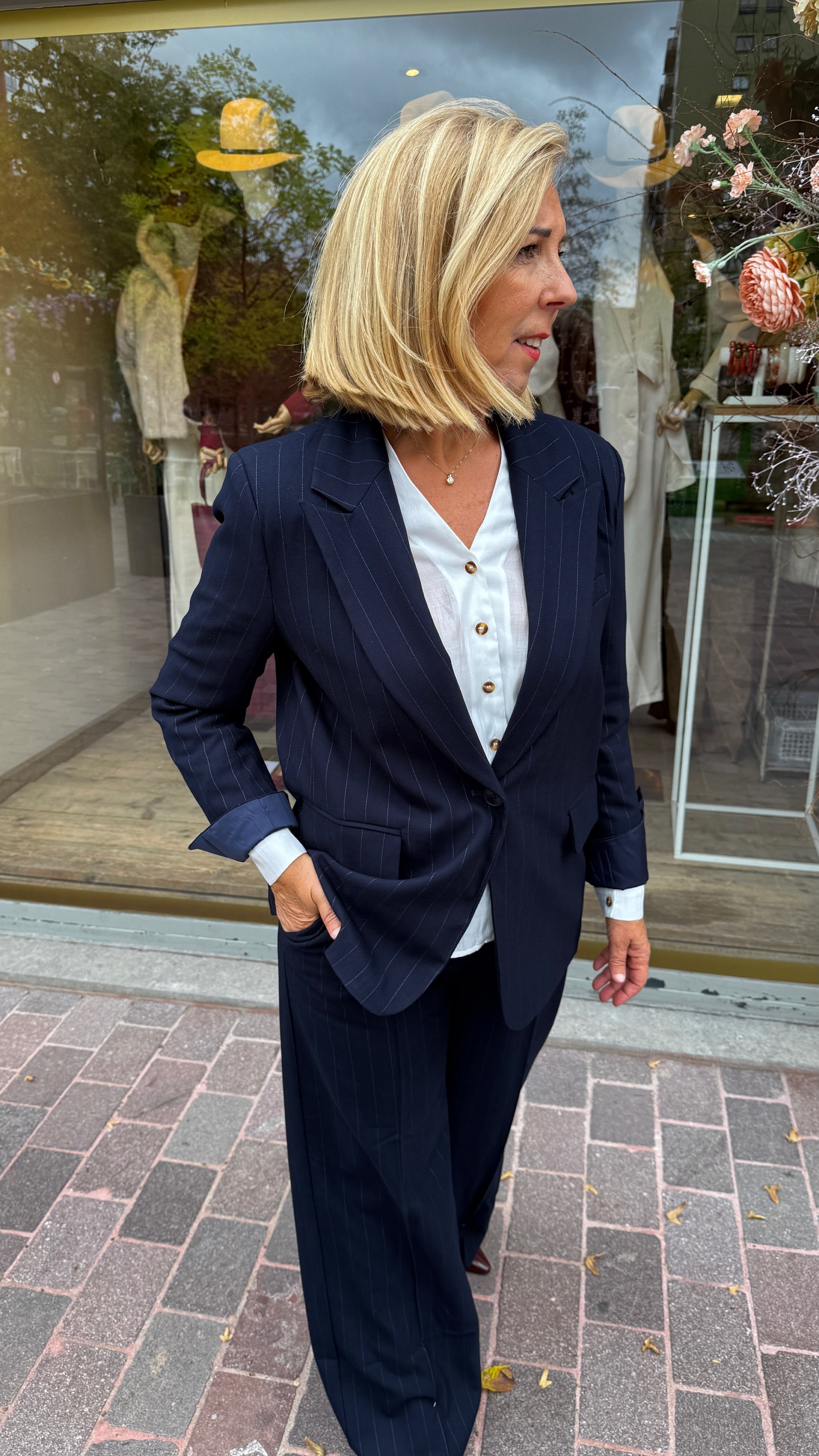 Blazer streep/MYRTHE