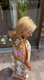 Afbeelding in Gallery-weergave laden, Satinlook jurk/ asymmetrisch/ JULIENNE
