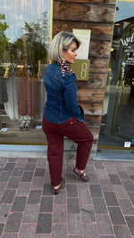 Afbeelding in Gallery-weergave laden, Barrel jeans/ bordeaux/ MARIE
