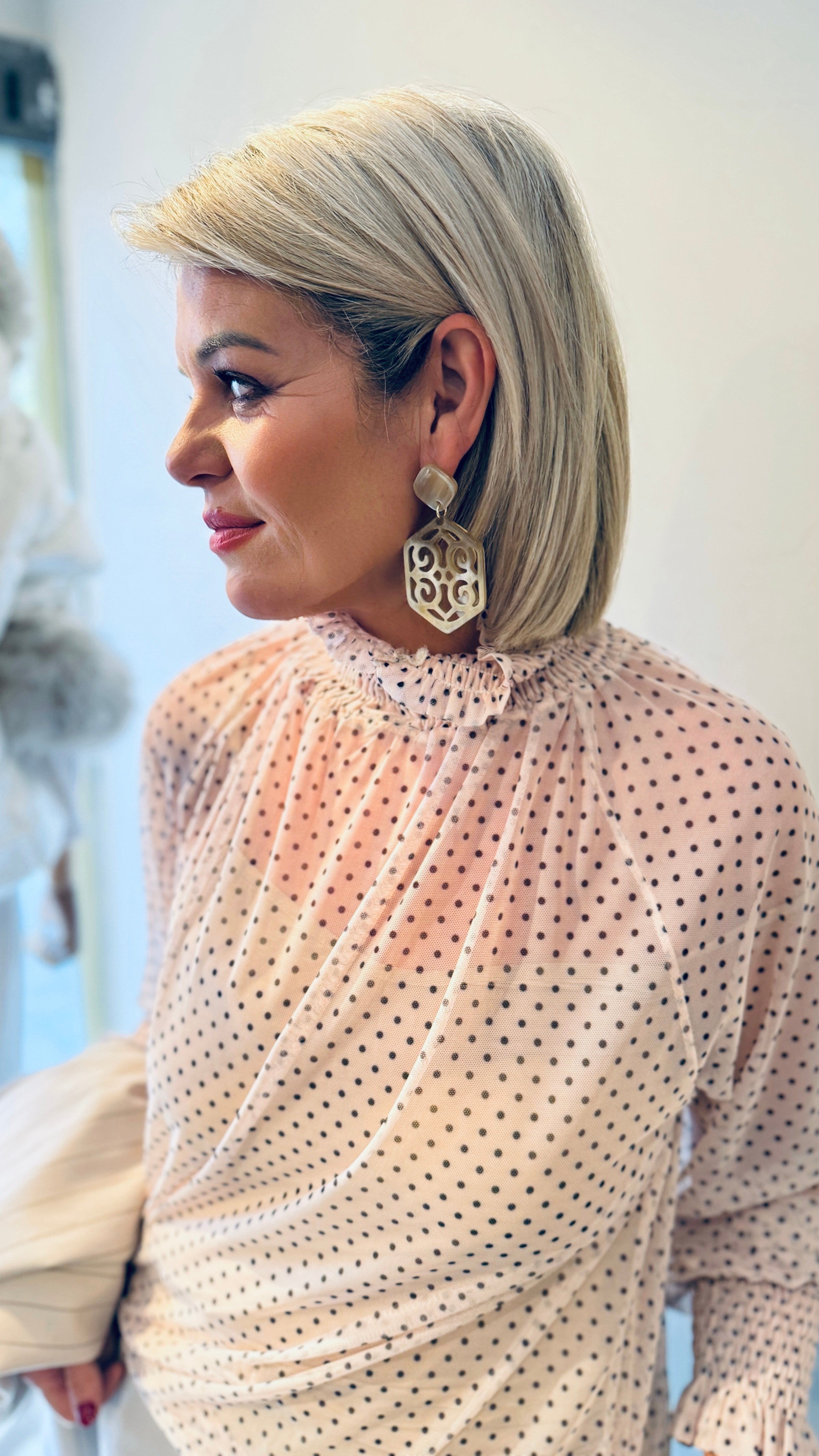 Blouse polkadot/ crème/JOAN.