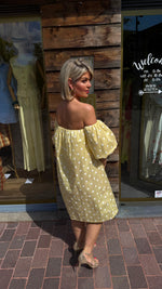 Afbeelding in Gallery-weergave laden, Jurk/ geel/ polkadot
