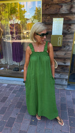 Afbeelding in Gallery-weergave laden, Linnen jurk/ groen/JULIETTE
