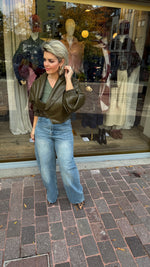 Afbeelding in Gallery-weergave laden, Jeans/ groene zak/CONSTANCE

