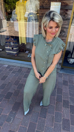 Afbeelding in Gallery-weergave laden, Blouse/linnen/groen/ MICHA
