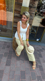 Afbeelding in Gallery-weergave laden, Broek ruit/ geel/Victoire

