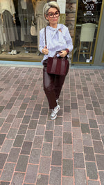 Afbeelding in Gallery-weergave laden, Broek/burgundy/ BLACK ROSE
