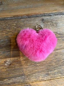 Bag charm/ roze hart