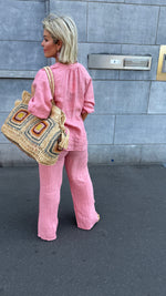 Afbeelding in Gallery-weergave laden, Linnen blouse/ poederroze/ FELIA
