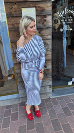 Afbeelding in Gallery-weergave laden, Jurk streep/ blauw/ ALLY
