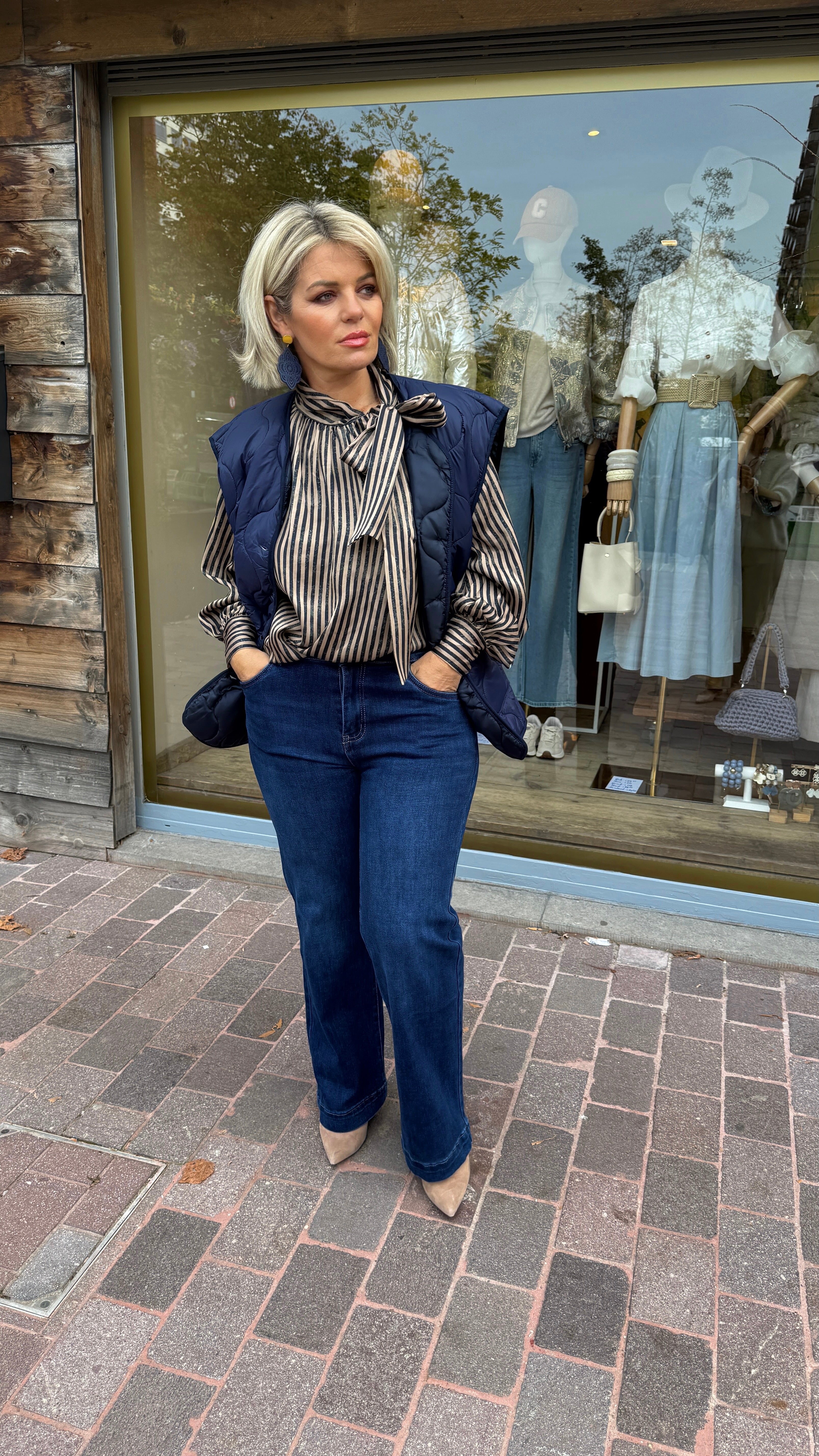 Bodywarmer/ blauw/ANNA