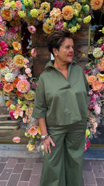 Afbeelding in Gallery-weergave laden, Blouse/groen/LAO/BLACK ROSE
