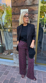 Afbeelding in Gallery-weergave laden, Joggingbroek/ Leopard/ burgundy
