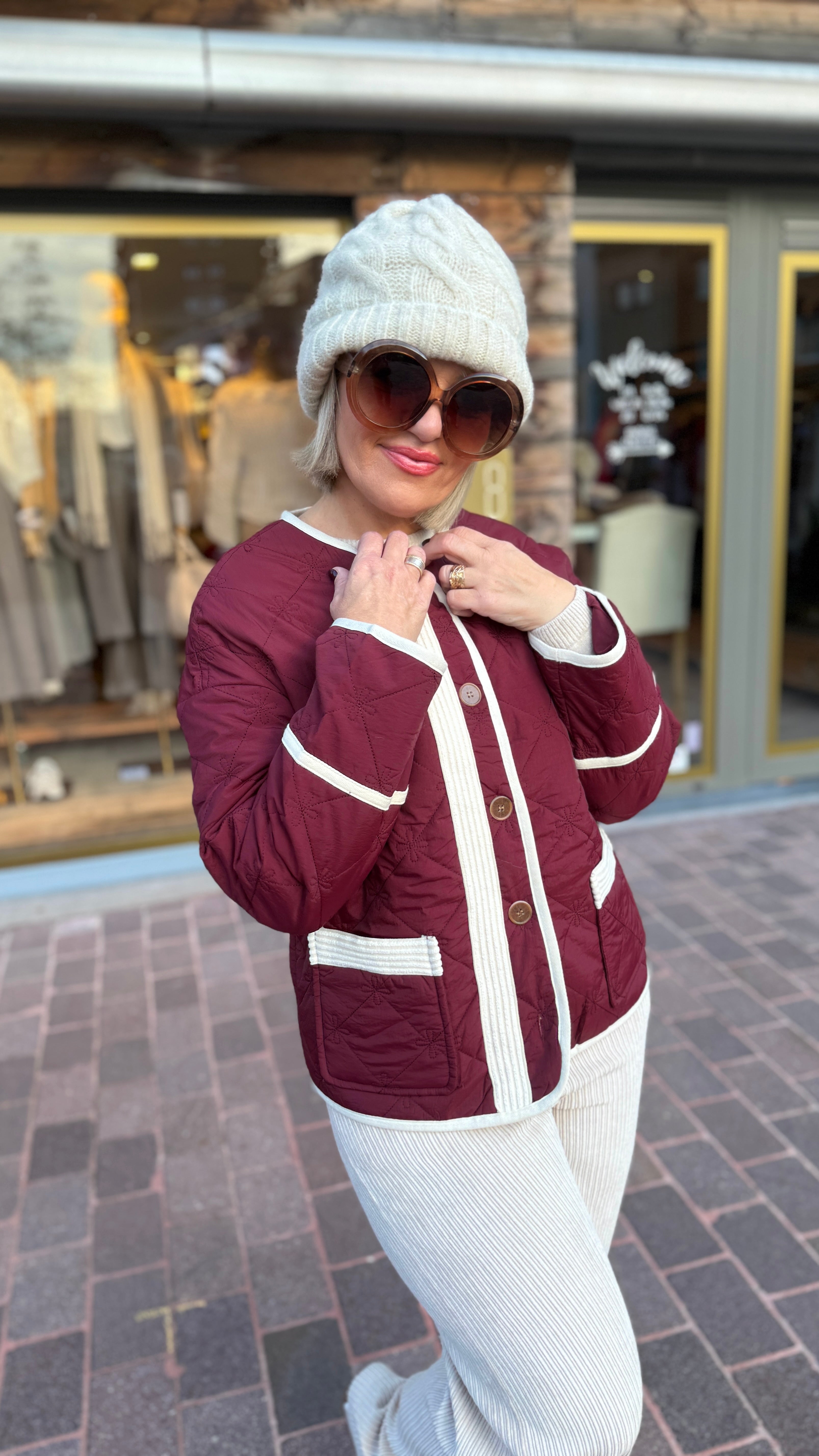 Doorstikte jas/KARLIJN