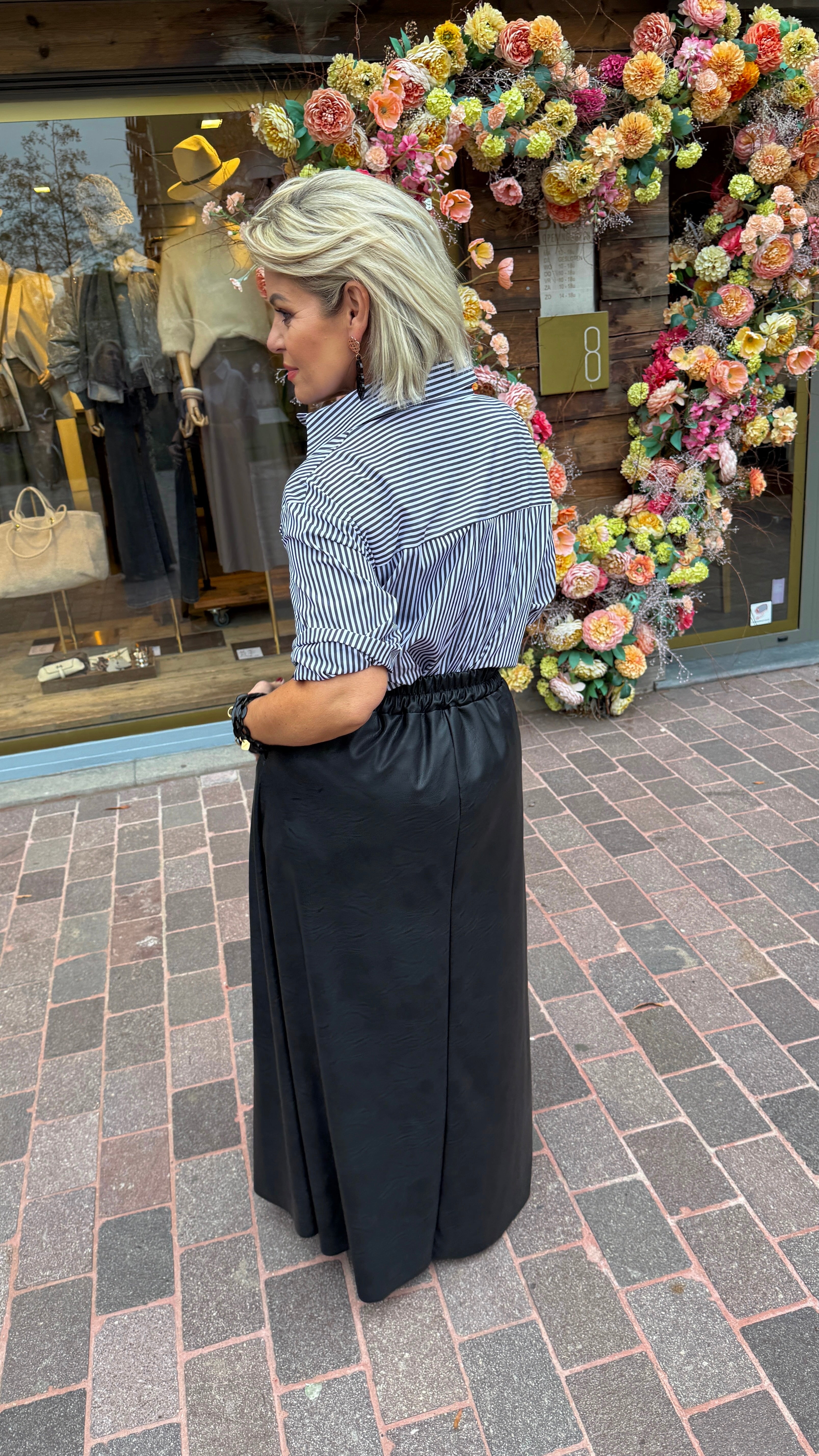 Rok/ zwart/leatherlook/ JACLYN