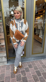 Afbeelding in Gallery-weergave laden, Cardigan/ Burlington ruit/ camel
