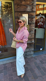 Afbeelding in Gallery-weergave laden, Hemd/ oranje-wit streep/ LOUISE
