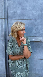 Afbeelding in Gallery-weergave laden, Jurk/ Paisley/ groen/ COLETTE
