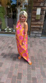 Afbeelding in Gallery-weergave laden, Satinlook jurk/ asymmetrisch/ JULIENNE
