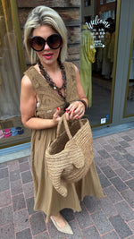 Afbeelding in Gallery-weergave laden, Jurk/camel/Crochet/LILY

