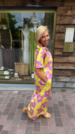 Afbeelding in Gallery-weergave laden, Satinlook jurk/ asymmetrisch/JULIENNE
