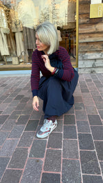 Afbeelding in Gallery-weergave laden, Trui/ bordeaux-blauw/MILLE
