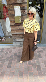Afbeelding in Gallery-weergave laden, Blouse/ polkadot/geel
